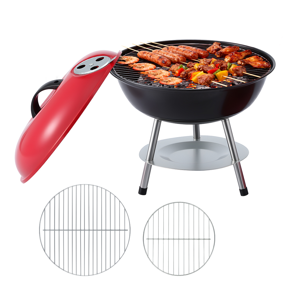Grillz Charcoal BBQ Grill Portable with Lid for Camping Outdoor — image 2