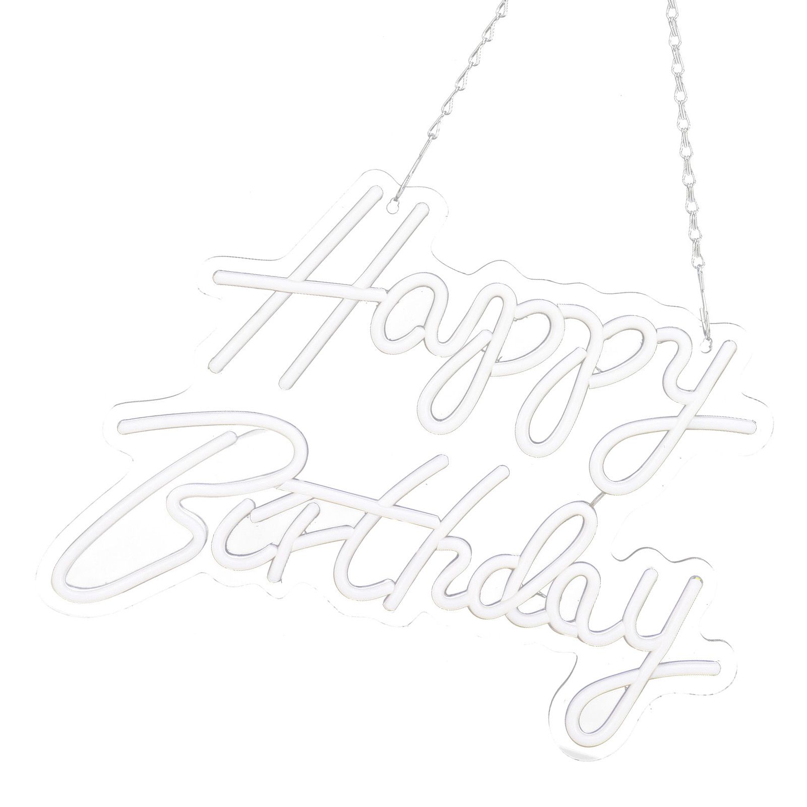 Happy Birthday Letter LED Lights Romantic Neon Light Sign Acrylic Happy Birthday Decoration for Party Bar Cold White — image 6