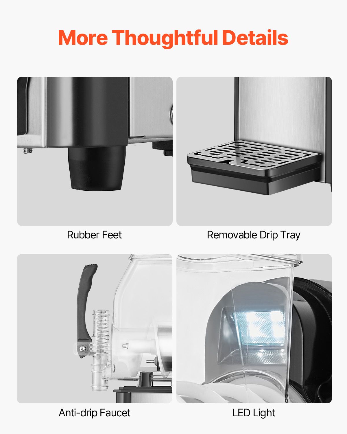 Commercial Slushy Machine, 4L Single Tank Frozen Drink Machine, 16 Cups Stainless Steel Margarita Smoothie Frozen Drink Maker, Slushie Maker for Home Party โ image 6