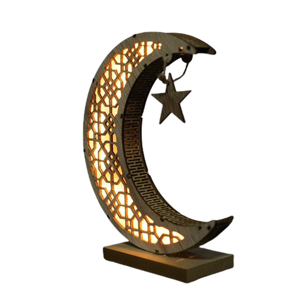 Ramadan LED Decorative Lights Wooden Crafts Night Light for Muslim Ramadan Gift Islamic Wall Table Decoration โ image 5