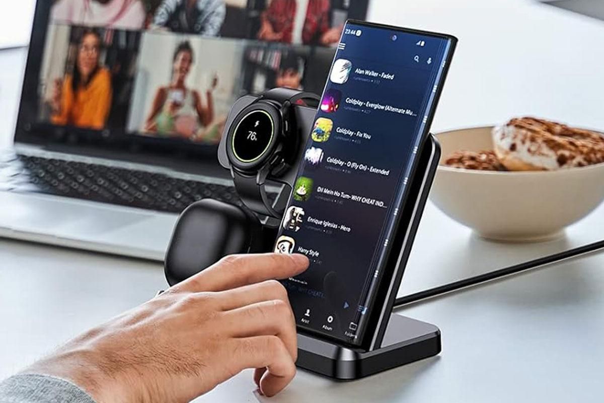 Wireless Charging Station for Samsung 3 in 1 Fast Charger Stand for Samsung Phone Wireless Charger Stand โ image 4