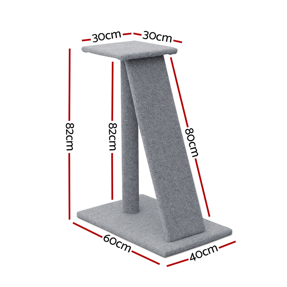 i. Pet Cat Tree 82cm Scratching Post Tower Scratcher Condo Trees Climb House — image 2