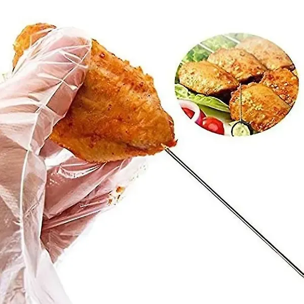 20 Pack Stainless Steel BBQ Skewers with Wooden Handles, Twisted Non-Slip Design for Grilling, Camping and Outdoor Cooking, 30 cm โ image 2