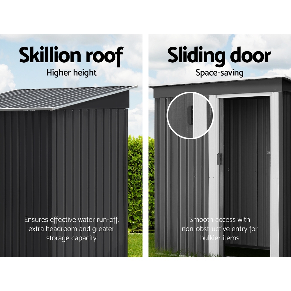 Giantz Garden Shed 1.62x0.86M Sheds Outdoor Storage Tool Workshop House Shelter Sliding Door — image 5