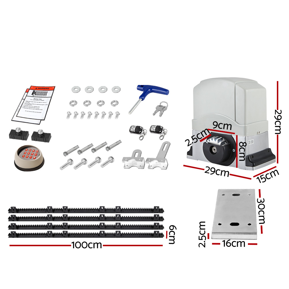 LockMaster Automatic Sliding Gate Opener Kit Keypad 4M 1200KG โ image 2