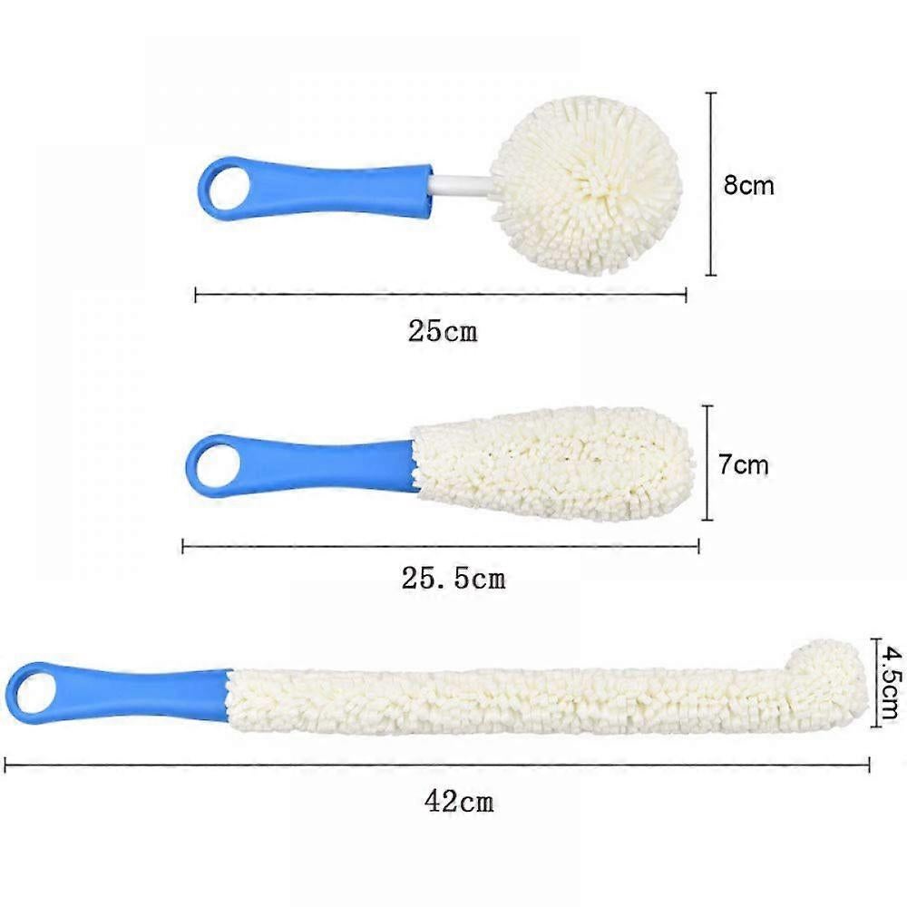 3pcs Glass Cleaning Brushes, Wine Glass Cleaner Set — image 3