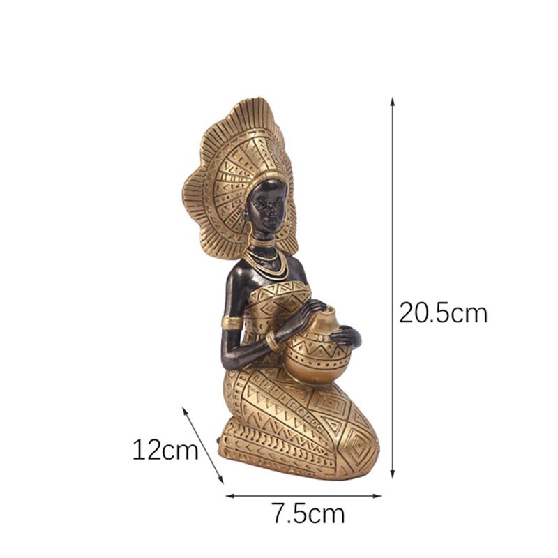 Unique African Lady Statues with Rich Tribal Essence,Sculptures for Home Decor,Weddings and Holidays,Exquisite Handcrafted — image 2
