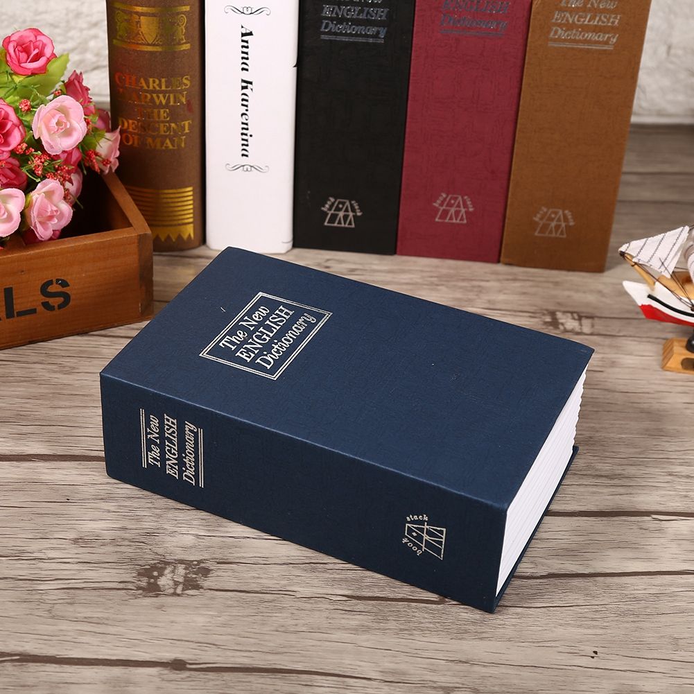 1Pc Security Lock Dictionary Safe Secret Book Cash Money Jewellery Hidden Locker Box(Dark Blue) โ image 2