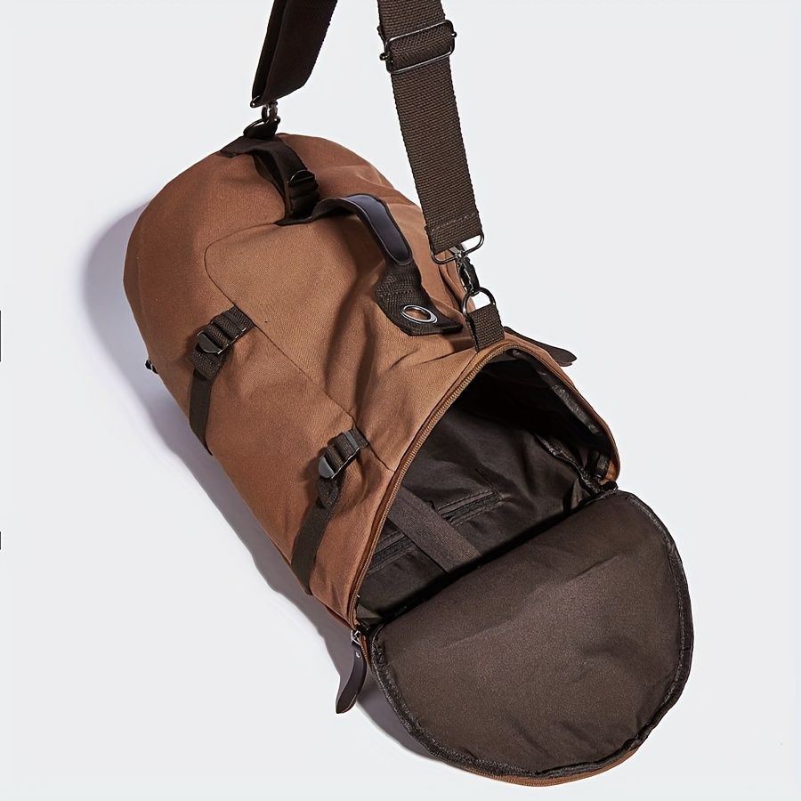 Retro Canvas Backpack Duffle Backpack Hybrid Vintage Travel Bag Canvas Laptop - Green - Size M — image 4