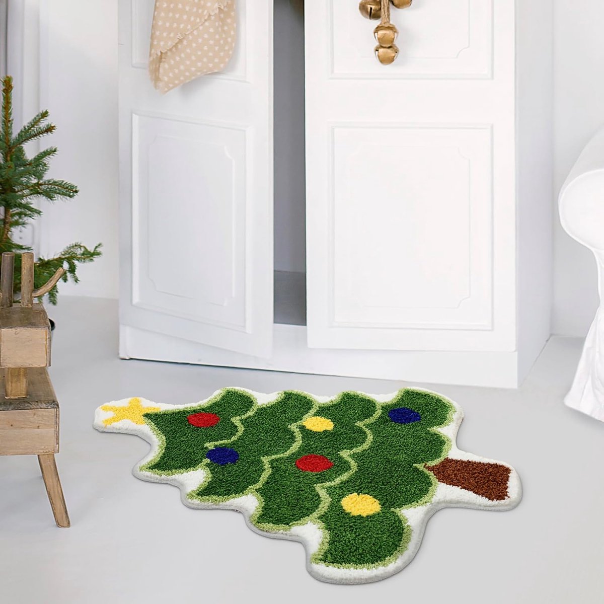 Carpet - 40*60 cm - Doormat - Christmas Bath Mat - Christmas Floor Mat - Christmas Tree Bath Mat - Absorbent Bath Mat - Non-Slip Shower Mat - Bathroom Mat โ image 4