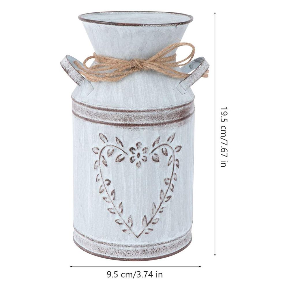 Vintage Flower Pot Iron Flower Pot Rustic Flower Bucket Metal Bucket Decorative Vase Pot for Garden Living Room Table Decoration — image 2