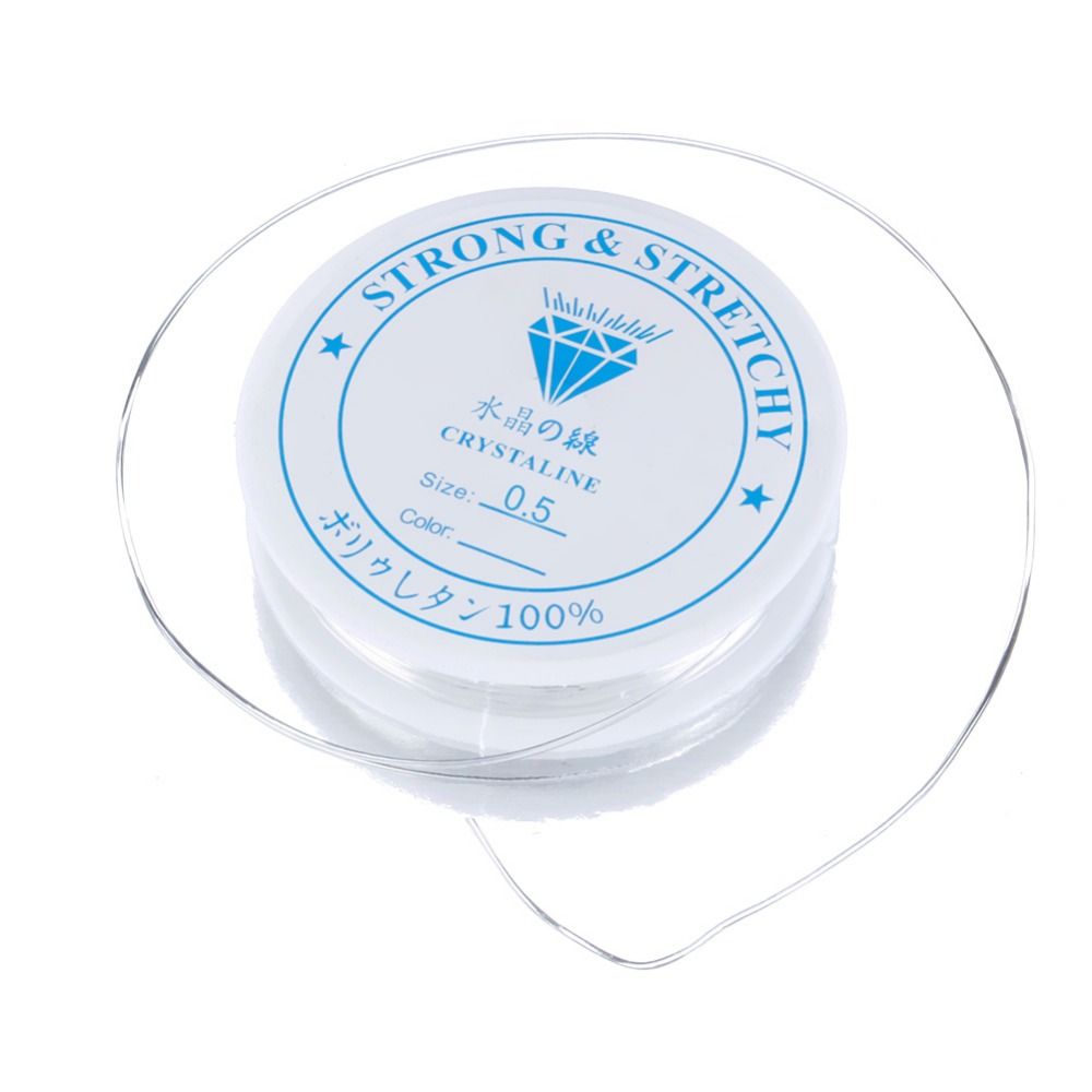 2-pack 0.8mm Transparent Elastic Thread for Jewelry Making, 8m โ image 2
