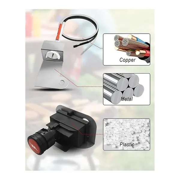 Grill Ignition Kit With Push Button Igniter Electrode Plug And Play for Q320 2008 and Q3200 2014 Gas Grills Black — image 3