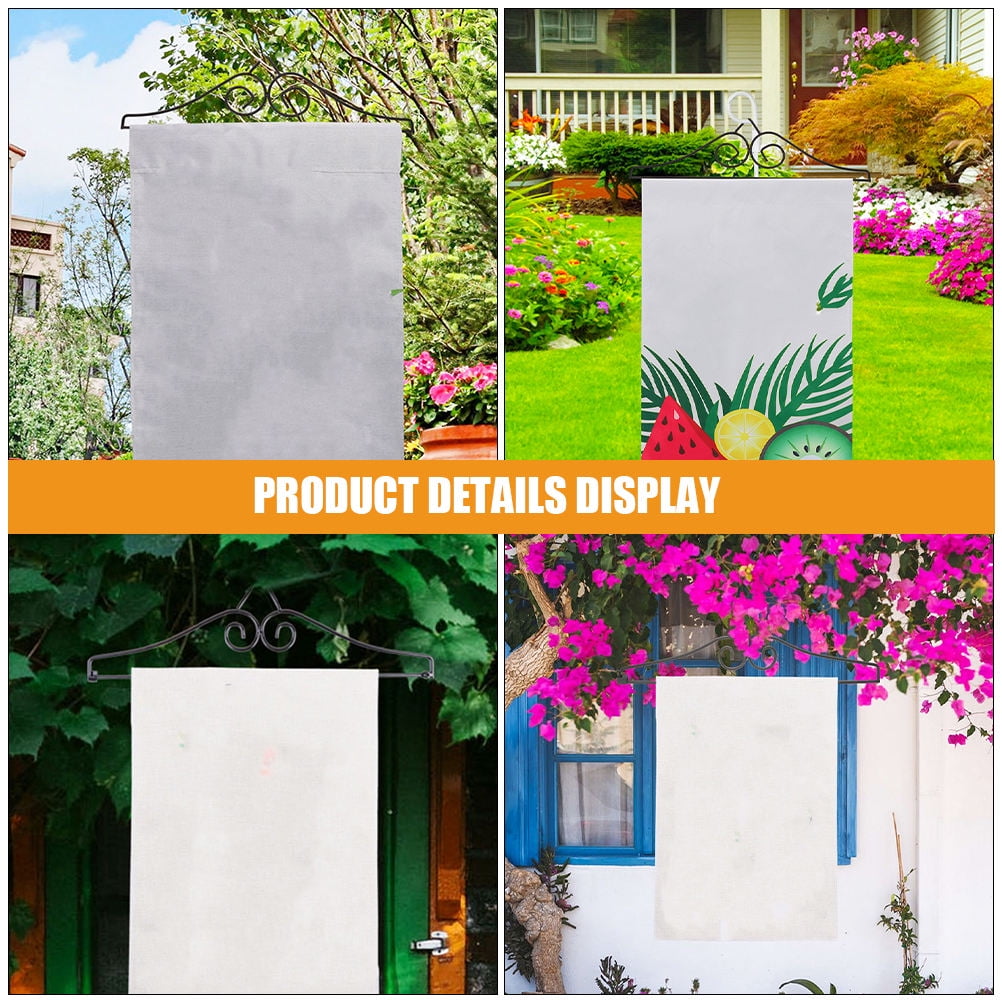 Worgeous 4 Pcs Garden Flag Holder Metal Banner Hanger For Indoor And Outdoor Garden Lawn Courtyard Decoration — image 5