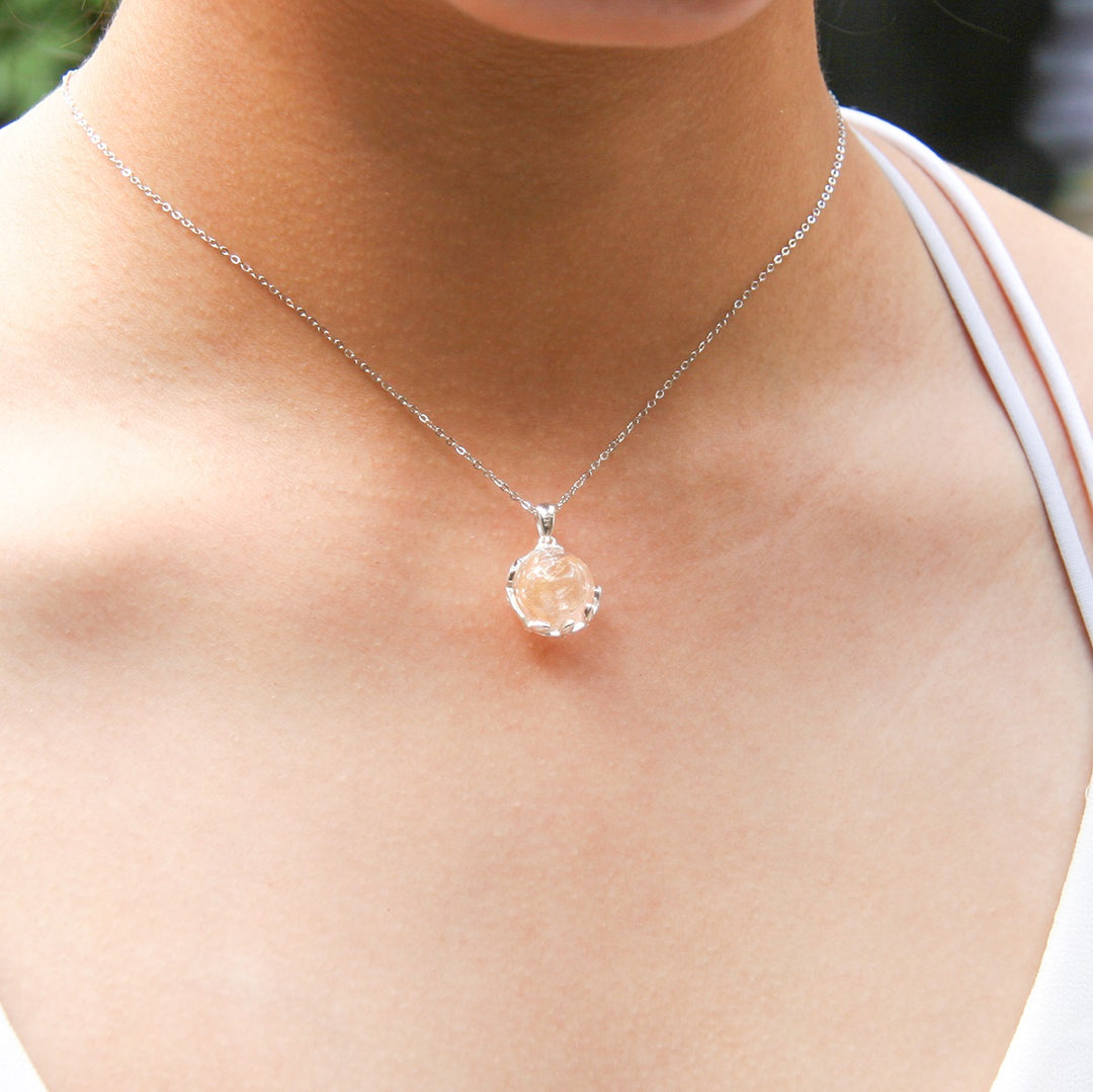 Gift Box - Aroma Necklace White Gold - Planet Nebula Nova (Pink) + Purify Oil Blend โ image 3