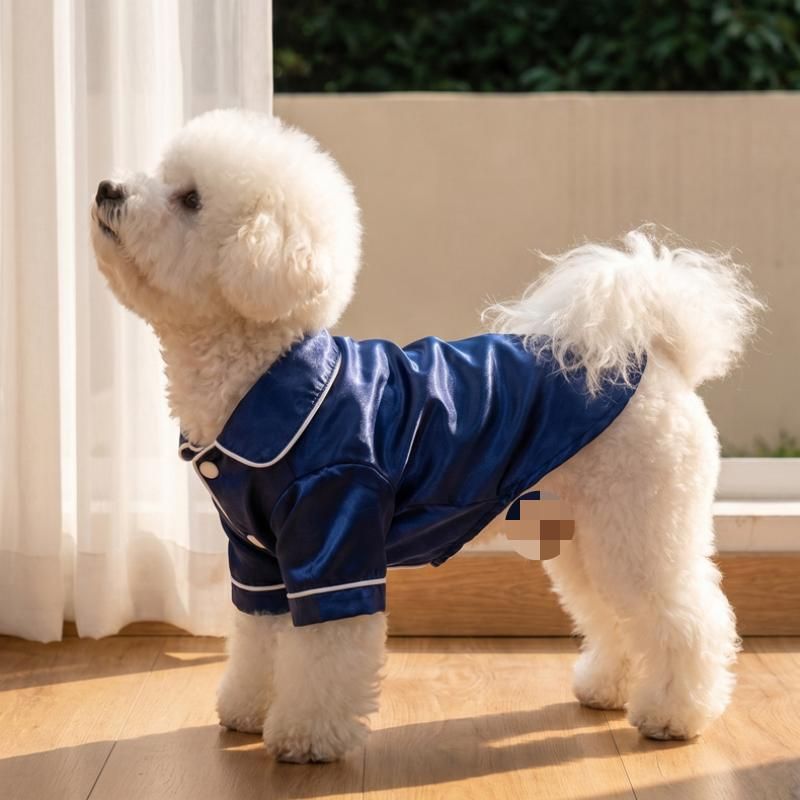 Blue Pet Pyjamas S Size- Lightweight Acrylic Dog and Cat Sleepwear, Compact Indoor Loungewear for Small Pets, Spring and Summer Pet Clothing — image 3