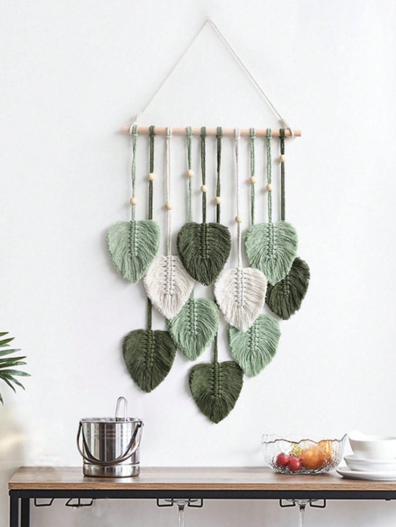 1PC Spring Woven Leaf Design Wall Hanging – Boho Home Decor, Room Decor, Wall Art, Birthday Graduation Gift — image 5