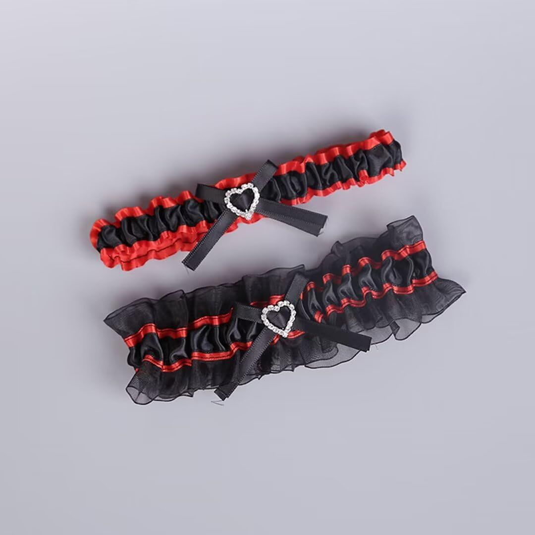 Lace Garter for Bride 2 Pieces Sexy Wedding Party Prom Legs Garter Set for your friend, co-worker, family member on many — image 3