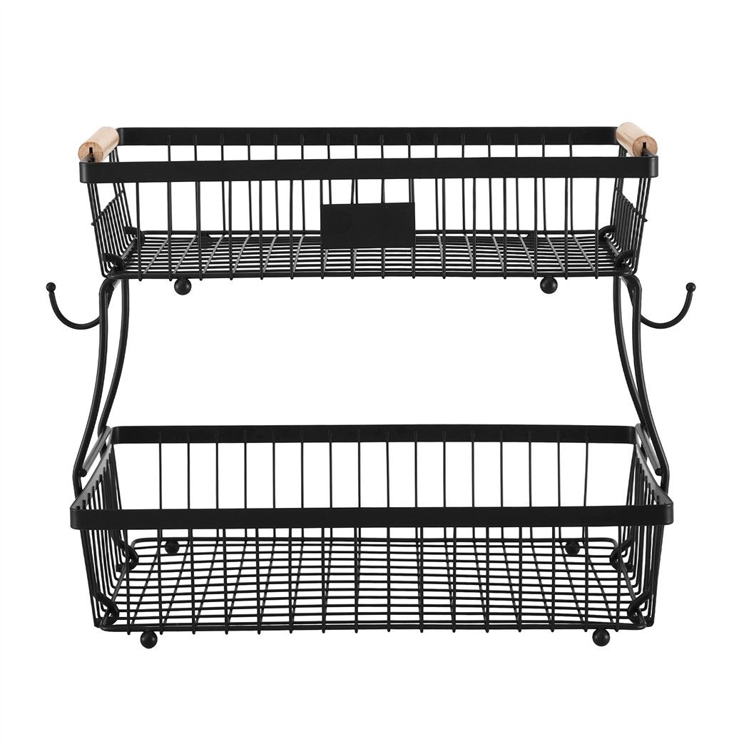 5-Star Chef 2 Tier Fruit Basket Bowl Detachable Kitchen Food Storage Stand — image 3