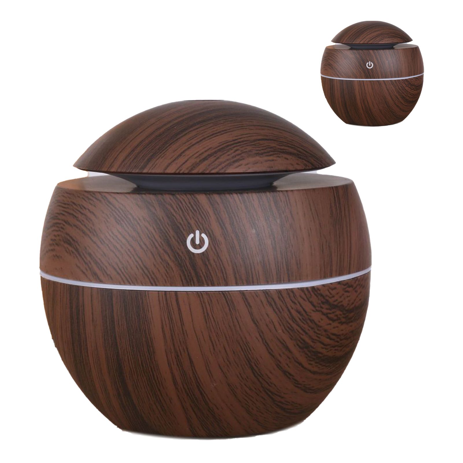 Wood Grain Humidifier Compact Portable 5V 2W USB Humidifier for Bedrooms Living Rooms Office Car — image 4