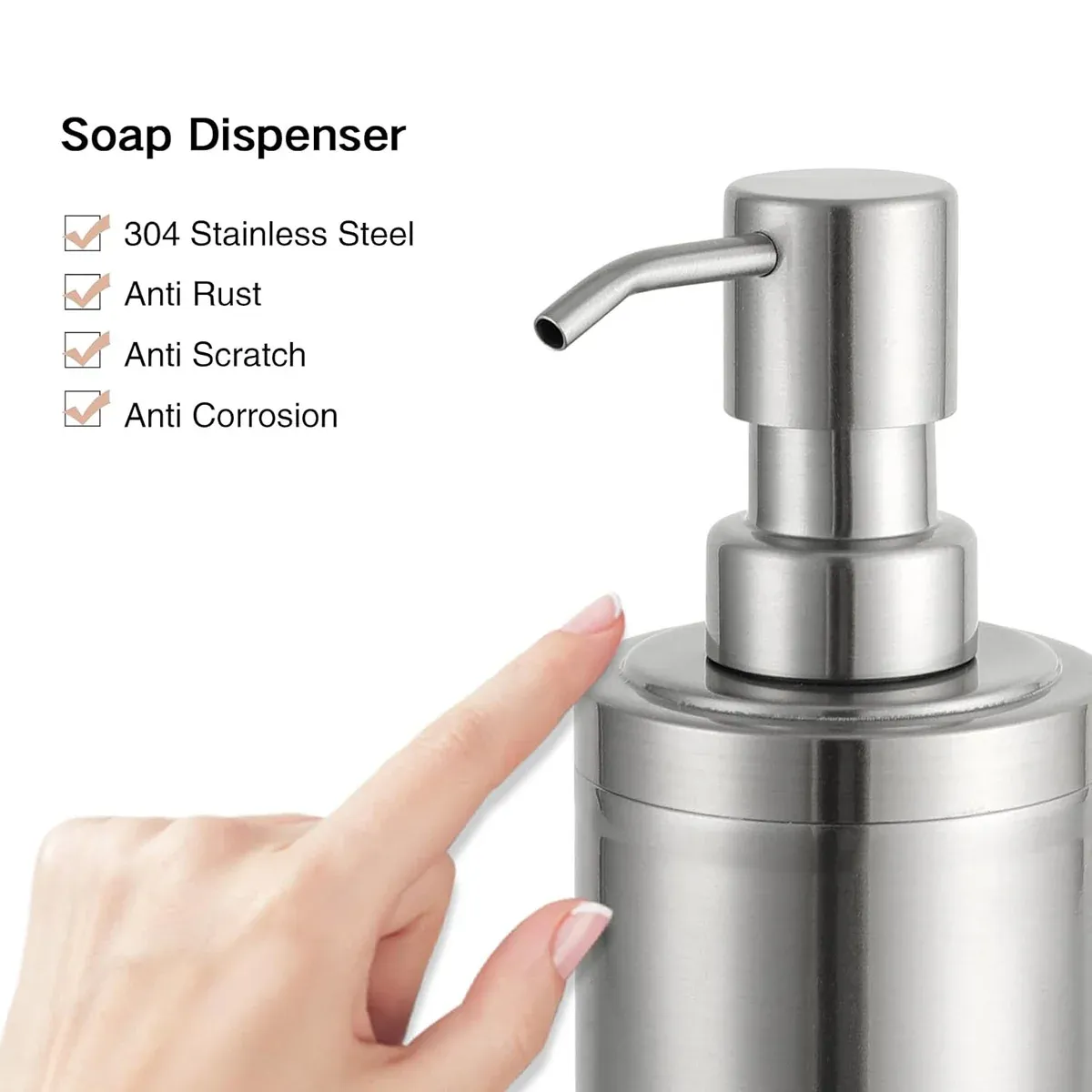 220/320ml Stainless Steel Press Type Oil Sprayer Soap Dispenser Durable - 220ml โ image 6