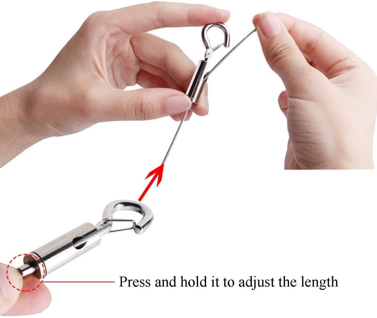 Steel Cable - 3 Pieces - Stainless Steel Single Hook - 2m*1.5mm - Durable - Outdoor and Indoor - Flexible and Durable - For Tent Rope, Clotheslines & โ image 4