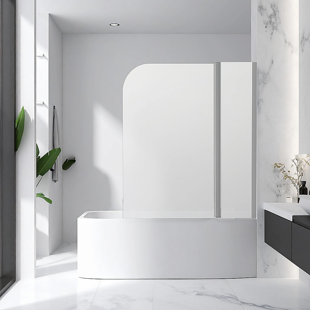 180 Degree Pivot Door 6mm Safety Glass Bath Shower Screen 1200x1400mm By Della Francesca — image 2