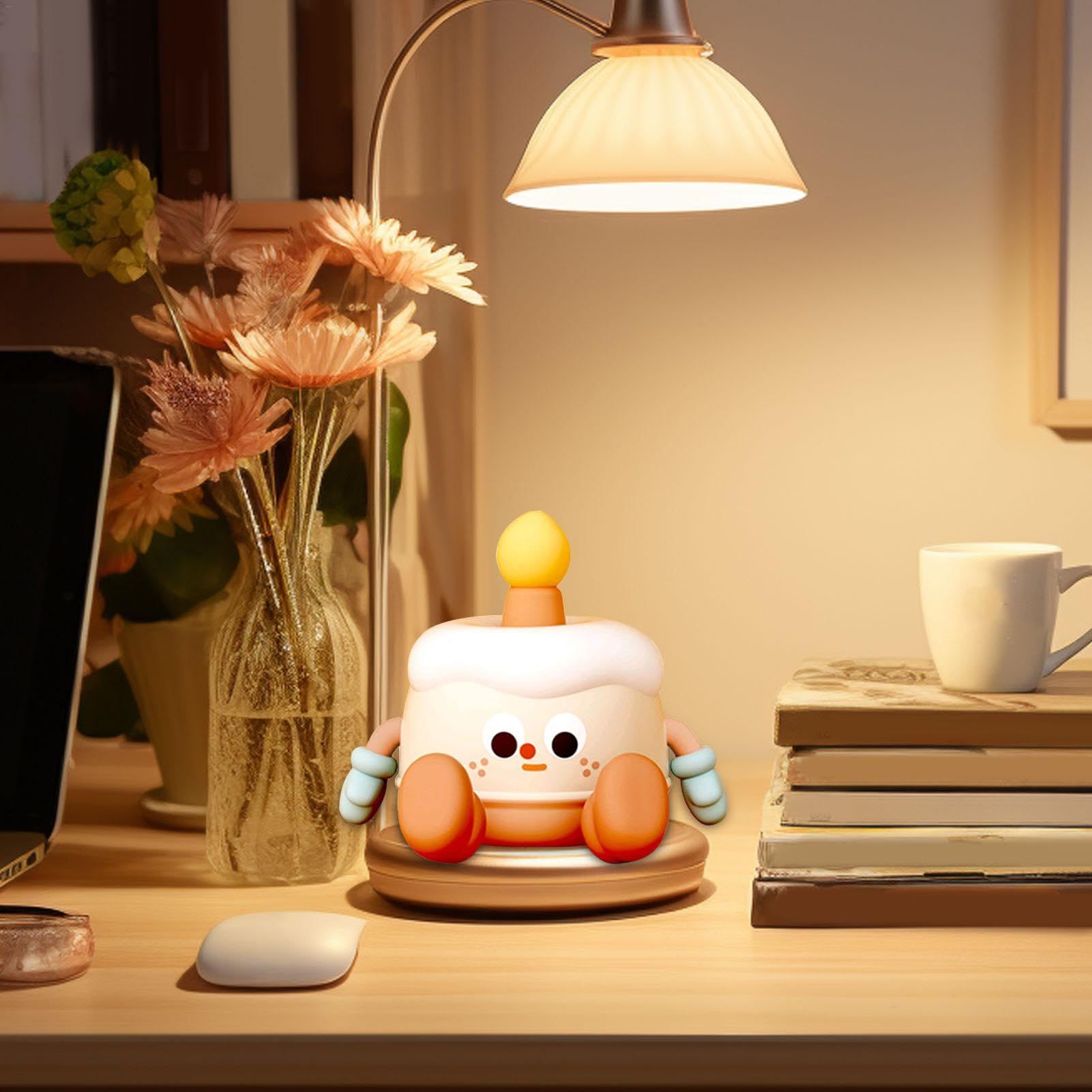 Birthday Cake Lamp - Dimmable Nursery Lamp, Cute Kids Bedroom Night Light | Silicone Birthday Cake LED Lamp โ image 3
