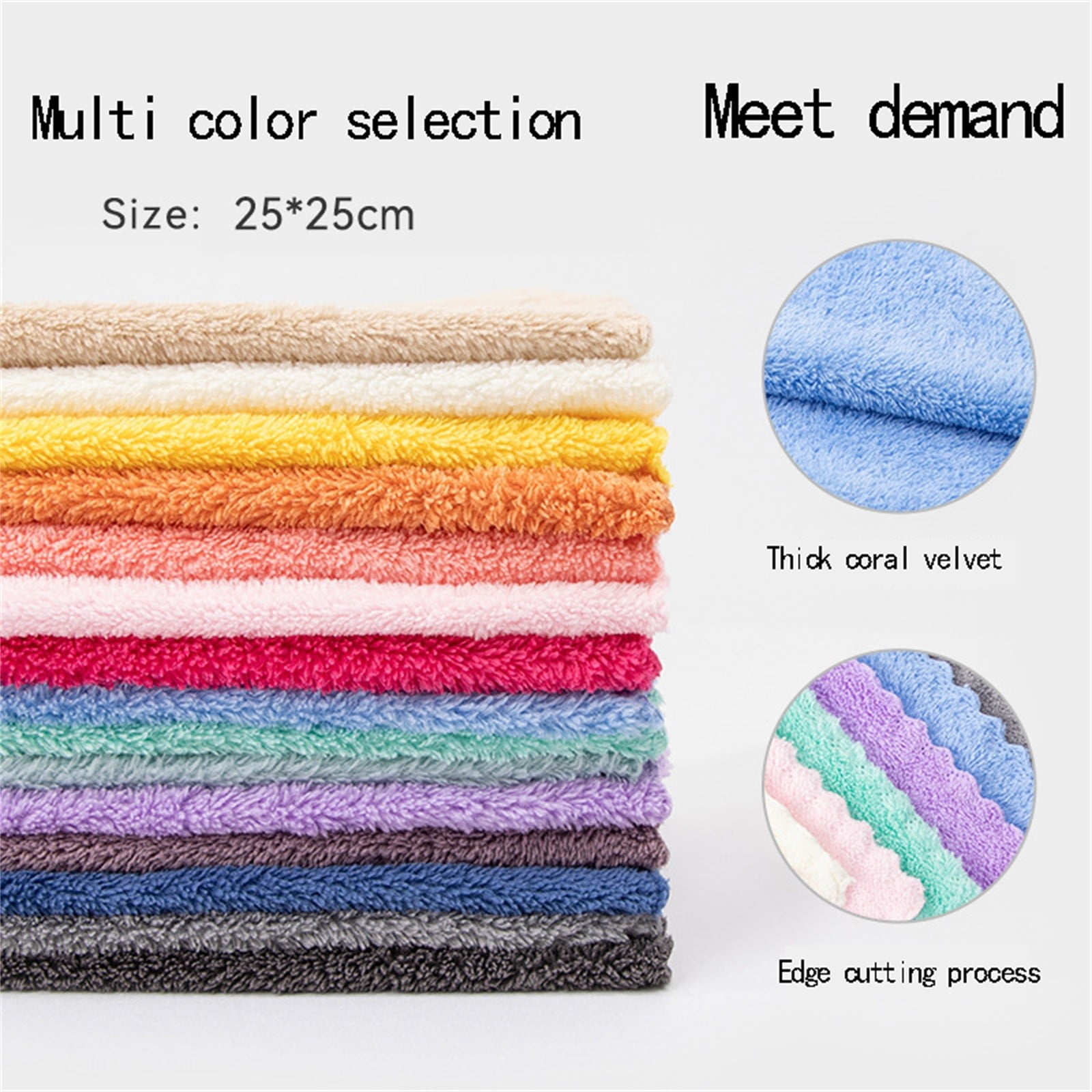 Kitchen Cleaning Supplies, 1 Pack of Fiber Cleaning Cloth Available in 4 Colors (Green/White/Yellow/Black) GNA โ image 6