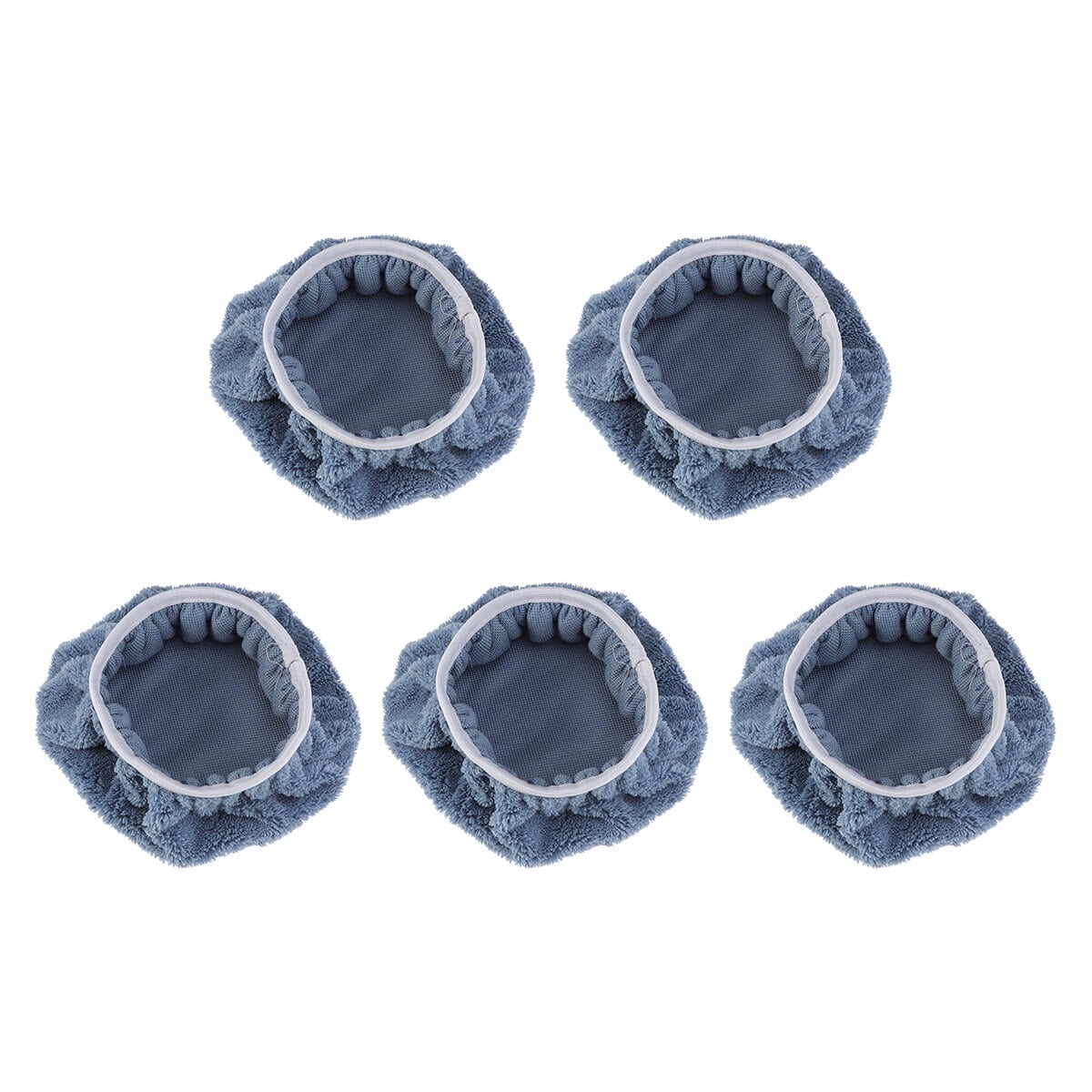 5 PCS Car Polishing Waxing Coral Fleece Bonnets Pads - 9-10 inch (Grey) Grey โ image 2