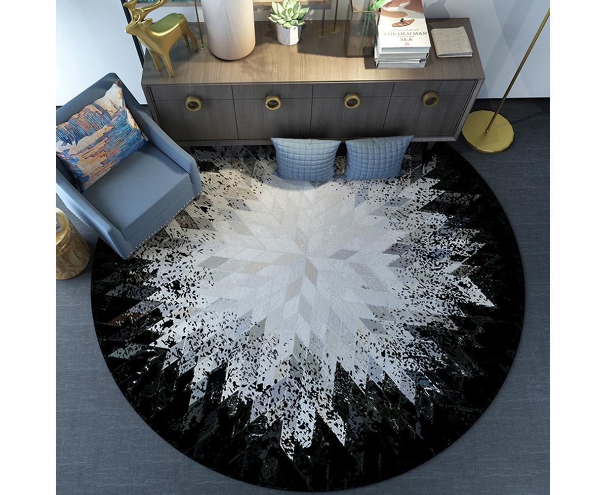 Round Shape Waterproof Non-slip Living Room Bedroom Floor Rug Carpet Blanket โ image 4