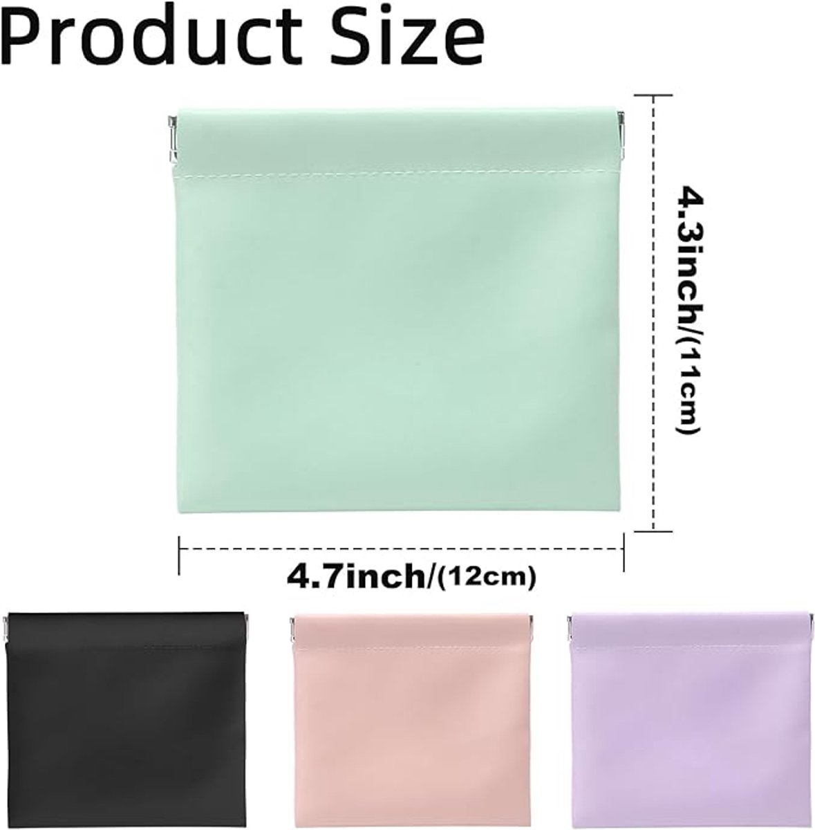 Wallet - Organizer - Women's Wallet - Gift for Women - Gift for Girlfriend - Gift for Mother - Set of 4 (Pink, Light Green, Light Purple, Black) โ image 6