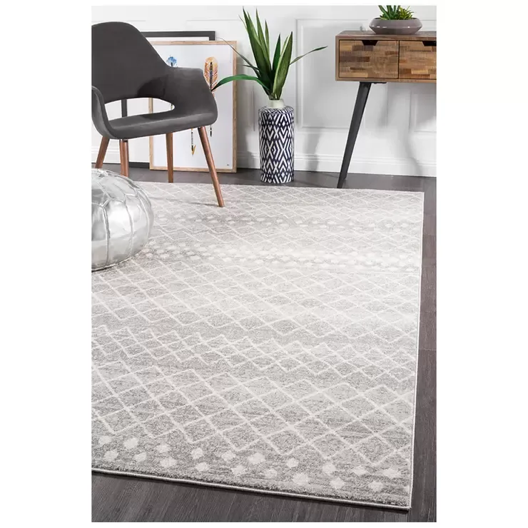 Silver Oasis Rug 230 x 160cm - Bohemian Tribal Design, Easy to Clean Polypropylene โ image 5