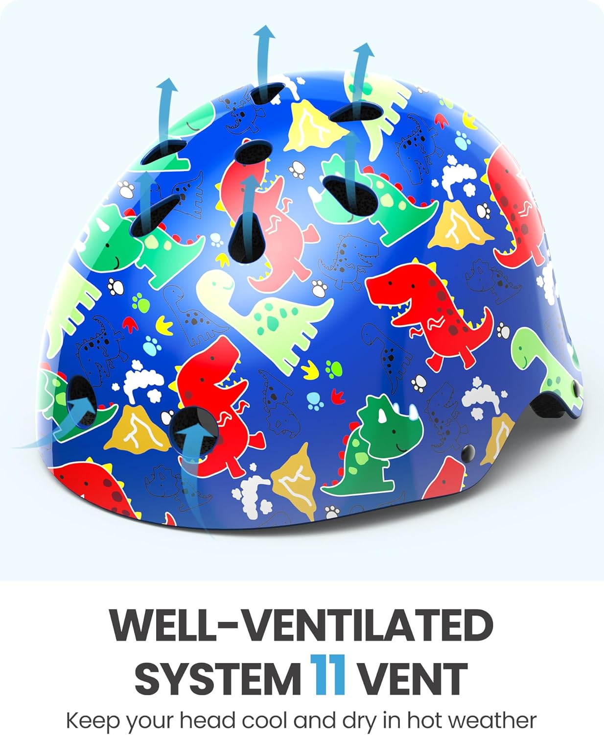 OutdoorMaster Youth & Kids Bike Helmet - Adjustable Multi-Sports Skateboard Helmet with Removable Liners for Balance Bike, Kids Scooter, One Wheel — image 3
