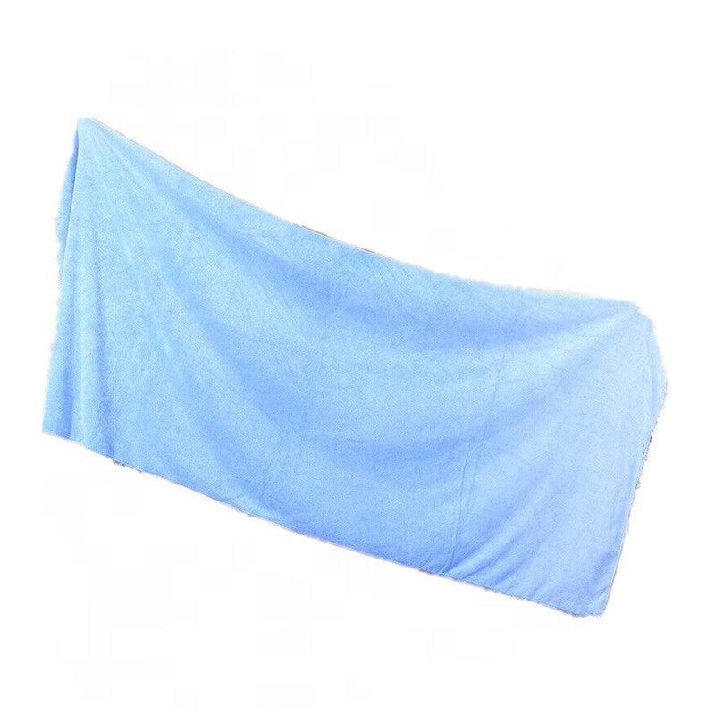 Microfiber Towel Gym Sport Footy Travel Camping Swimming Beach Bath Microfibre - Light Blue