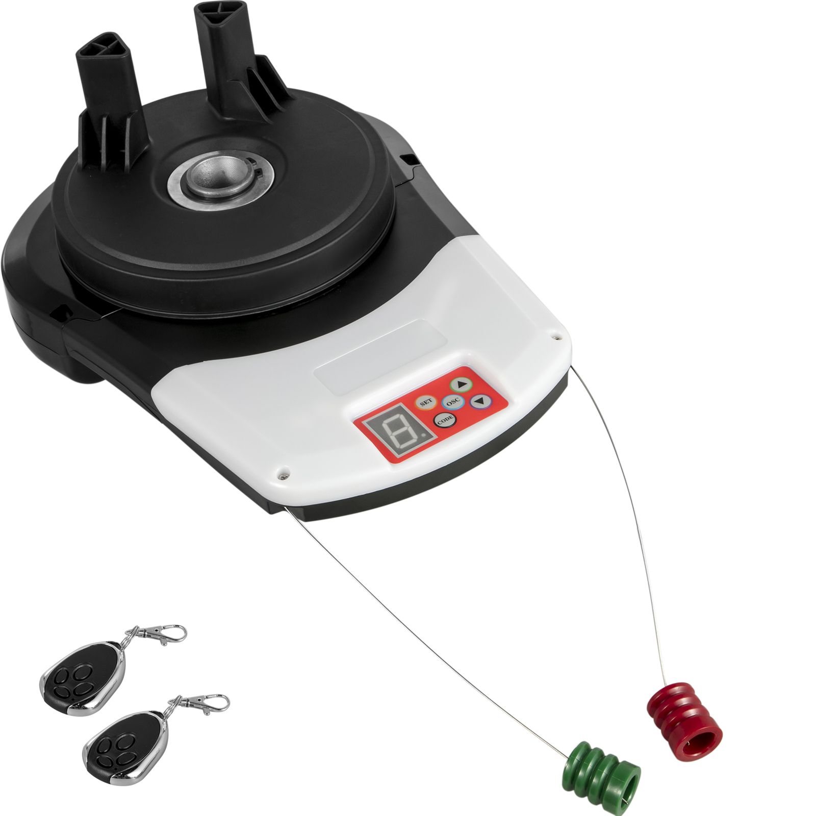 Garage Roller Door Opener, 800 N Lift Force 164 ft Remote Control, 220V Electric Roller Gate Opener, Auto Garage Roller Gate Opener Kit with 2 Remote, Apply