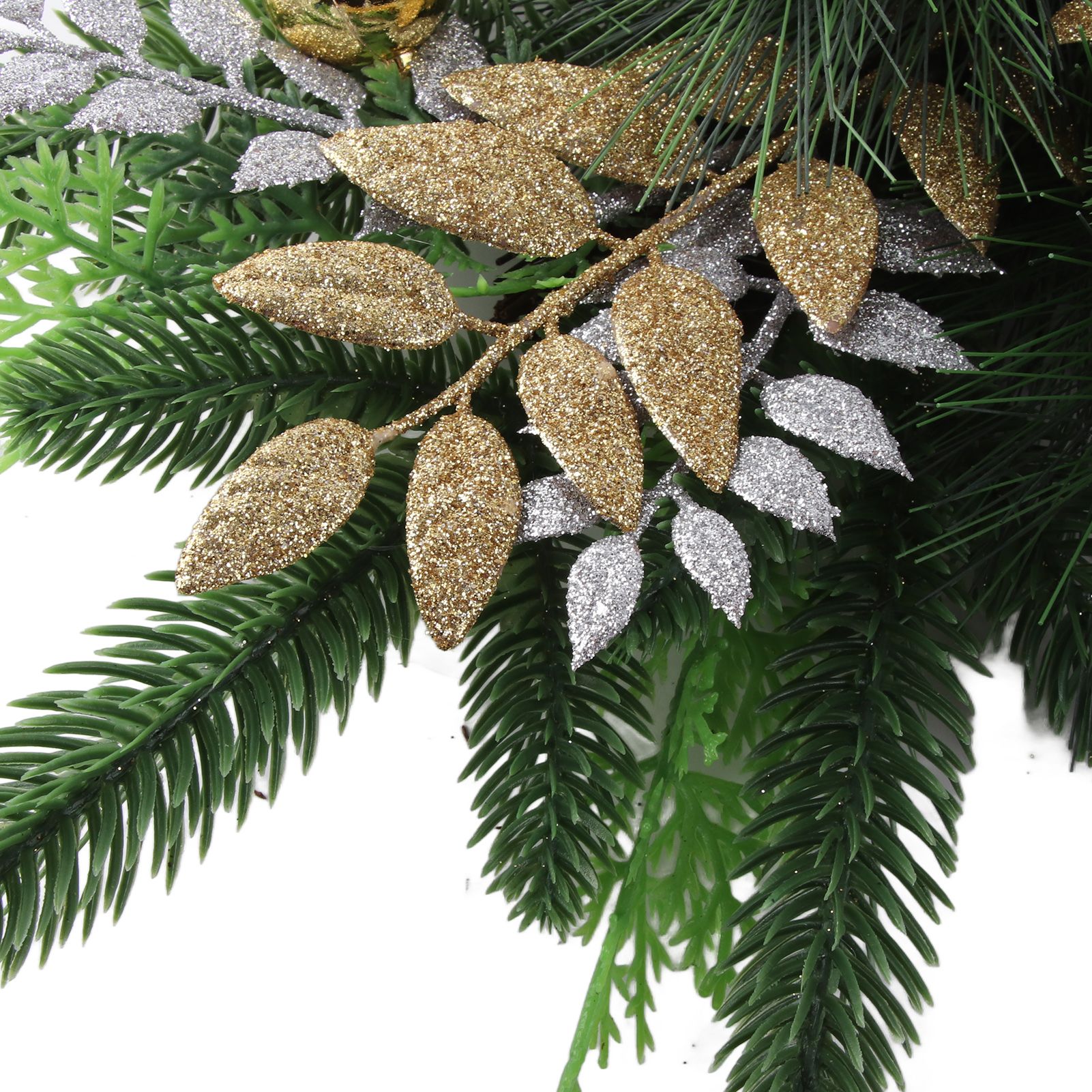 Artificial Christmas Swag Beautiful Exquisite Fade Resistant Christmas Teardrop Swag for Front Door Wall Living Room Kitchen Store Garden โ image 6