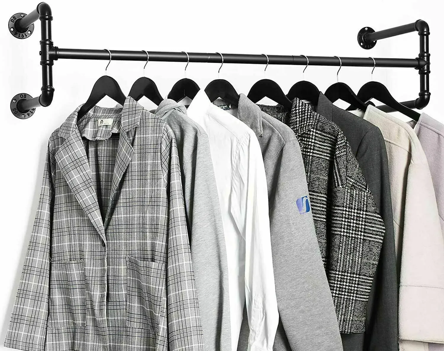 Iron Wall Mounted Clothes Rack Garment Display — image 3