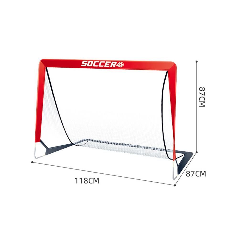 Soccer Goals for Backyard Set Outdoor Sports Games - Red Goal Frame with White Net — image 4