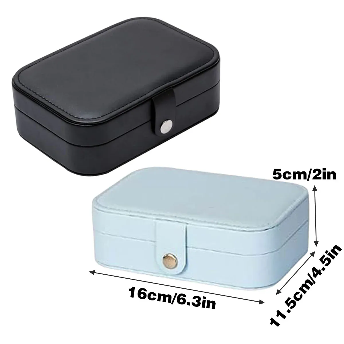 Jewelry Storage Box Travel Mini Case Portable Small Organiser for Rings Earrings - Blue โ image 4