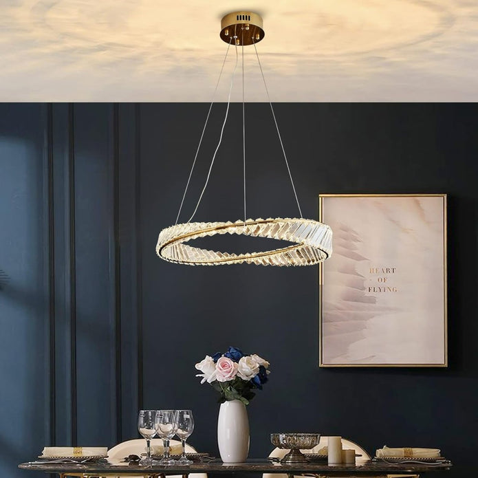 BAMDECOR C3342/1 Modern Crystal Chandeliers Lighting Fixtures Contemporary Wave Chandelier Lighting Fixtures Crystal Pendant Ceiling Lights for Living Room โ image 4