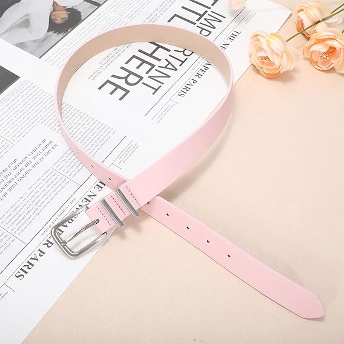 Belt - women's belt - Stylish retro - Trouser belt - Women - Adjustable Unisex Belt - 110cm - leather - women's belts for jeans dresses trousers โ image 4