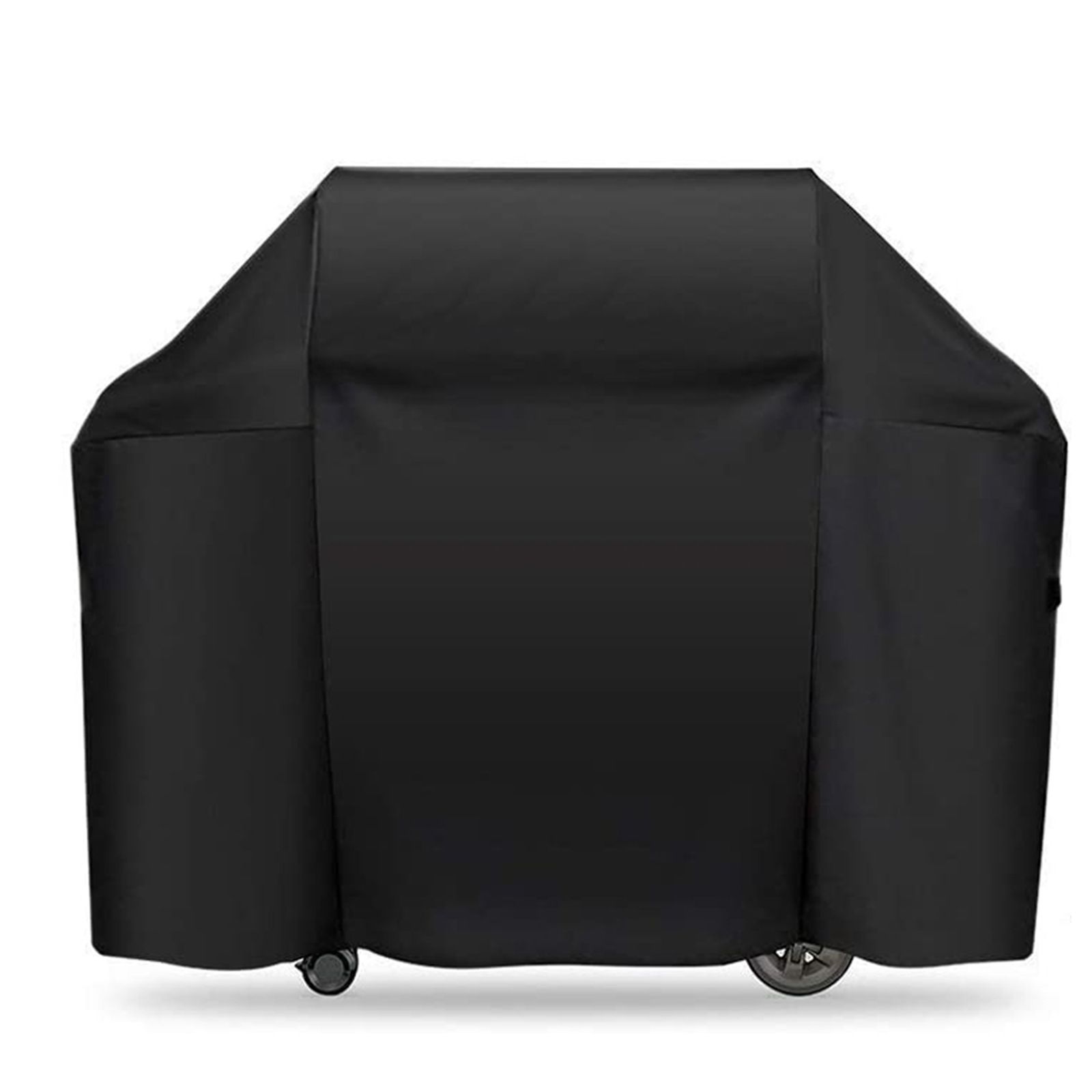 Fits 4‑Burner BBQ Cover, 420D Waterproof Oxford Fabric UV‑Resistant Outdoor Grill Protector for Charcoal & Gas Grills, Black, 117 x 66 x 117 cm