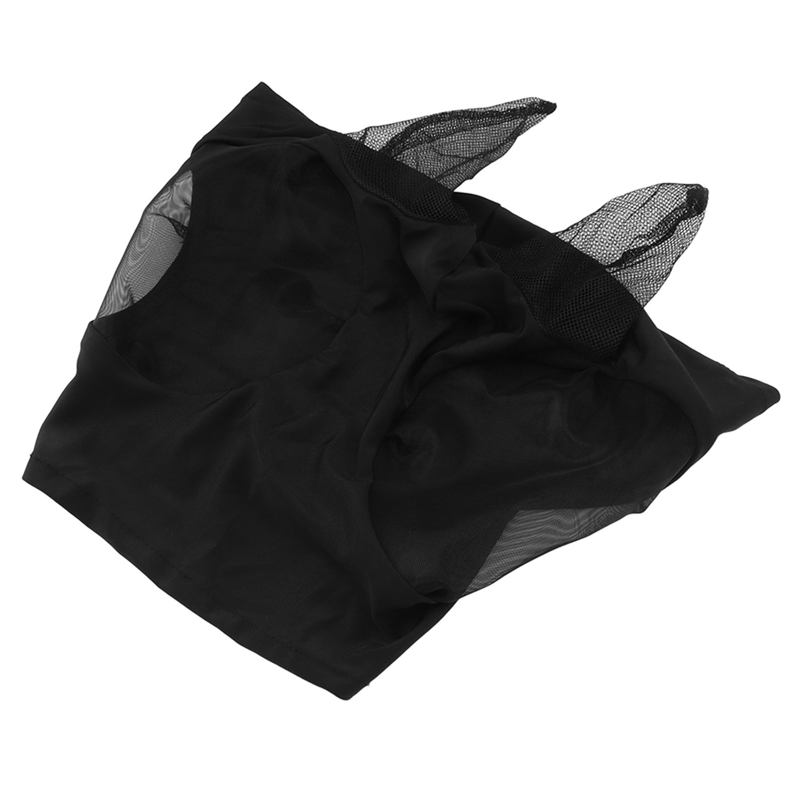 Horse Mesh Fly Mask Breathable Elastic Horse Face Mask with Ears Protection Riding Equestrian Equipment Black โ image 3