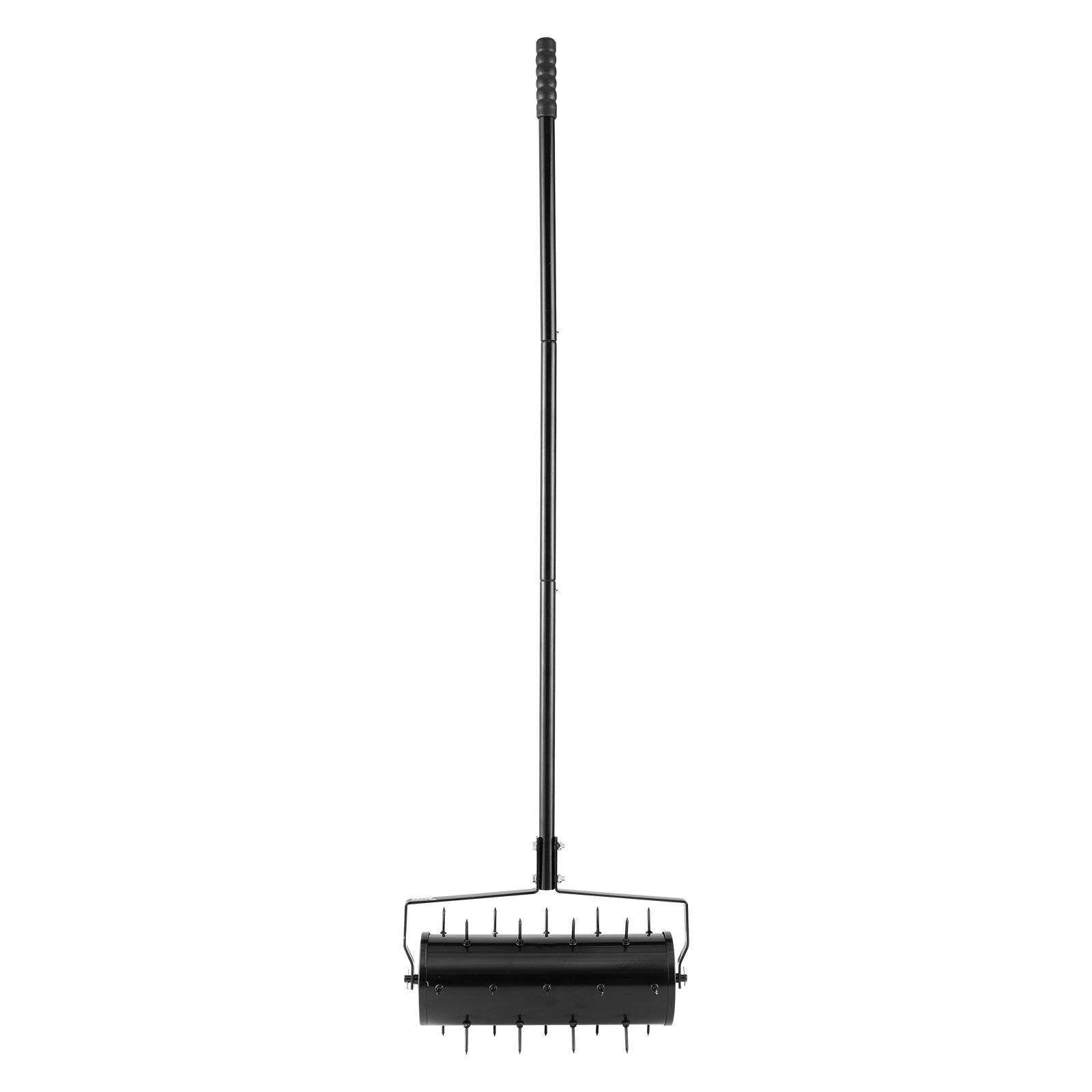 Rolling Lawn Aerator, 435mm Heavy-Duty Manual Rolling Aerator Lawn with Detachable Handle and 27 Iron Spikes, Rolling Lawn Aeration Tool for Garden Patio Yard
