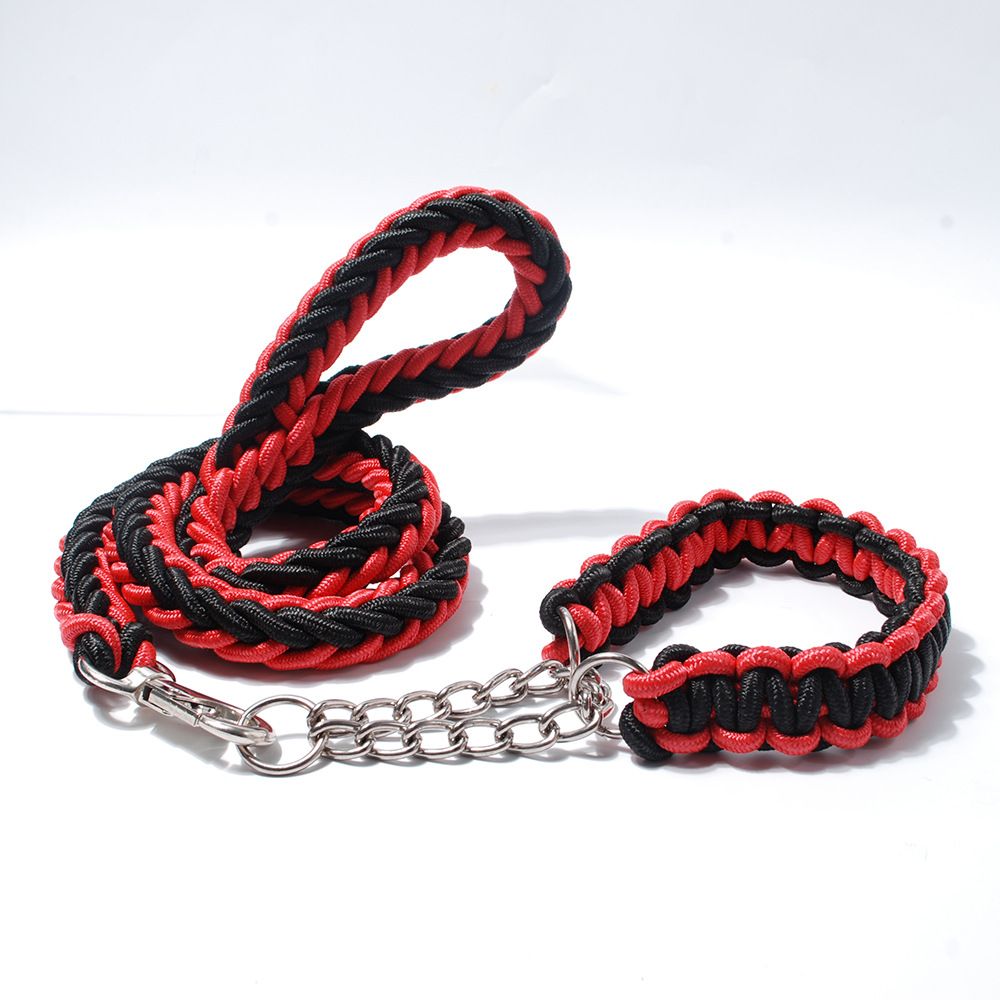 Dog Leash Nylon Hand Woven 1.5cm Blue Green 2.0cm — image 3