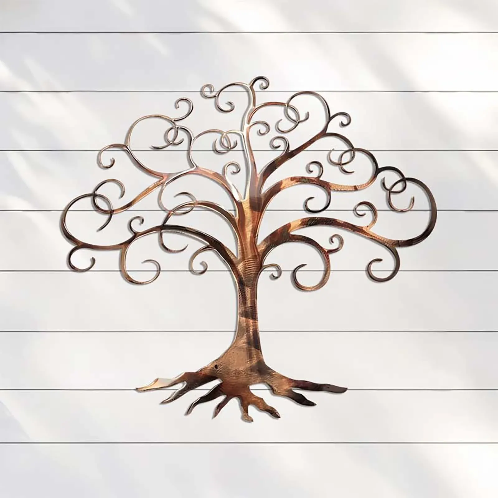 Waterproof Iron Metal Wall Art Decor, Modern Hanging Ornament for Outdoor Garden Patio, 11.81 × 9.84 in — image 4
