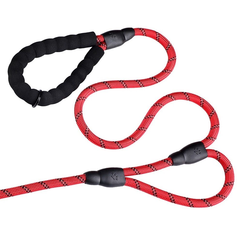 Dog Leash Heavy Duty 6ft, Double Handle Dog Leash with Padded Handle for Traffic Control, Reflective Rope Leashes for Large and Medium Dogs Night Control — image 2