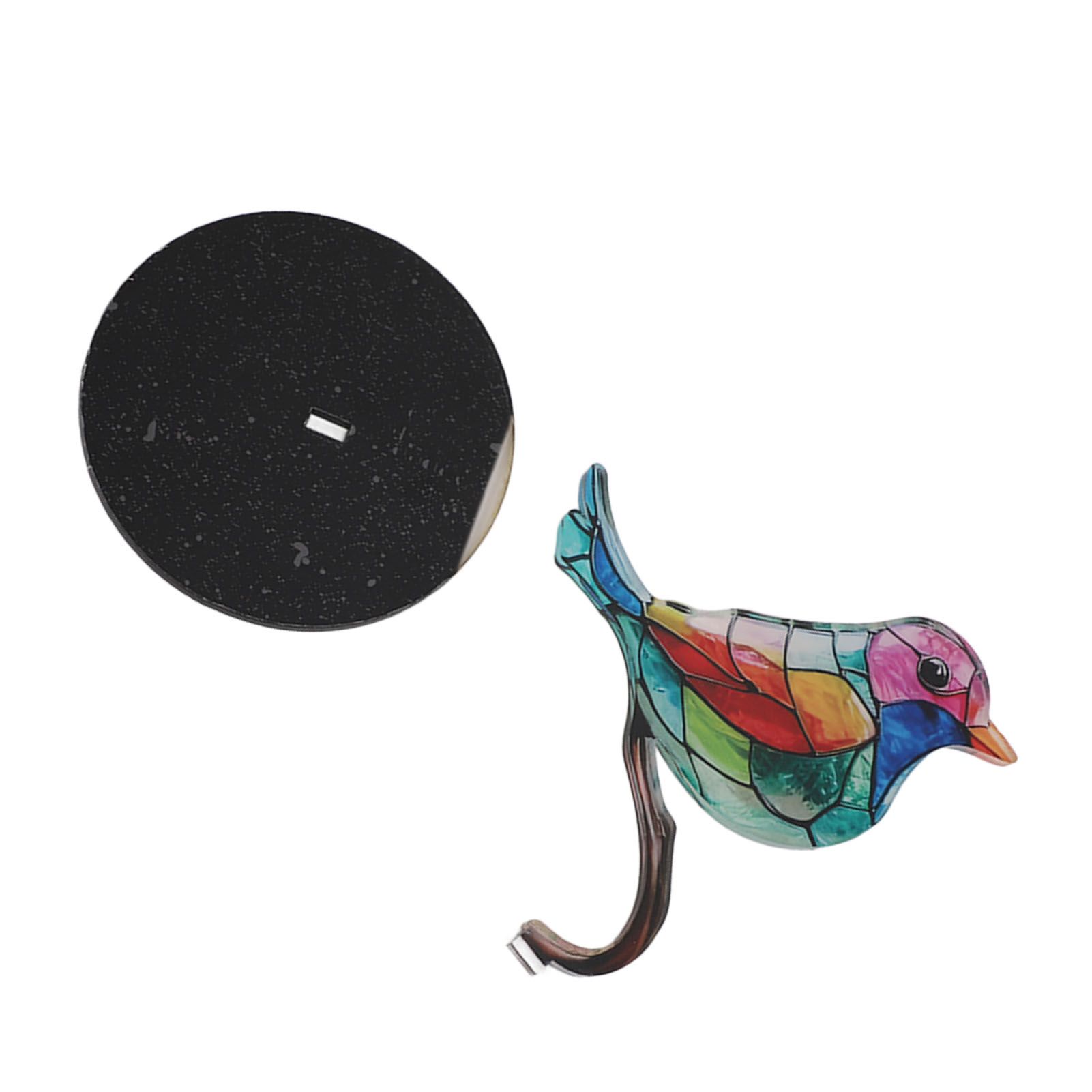 Birds On Branch Ornaments Craft Acrylic Colorful Vivid Flat Animal Statue Decoration for Desktop Office Home 1 Bird โ image 3