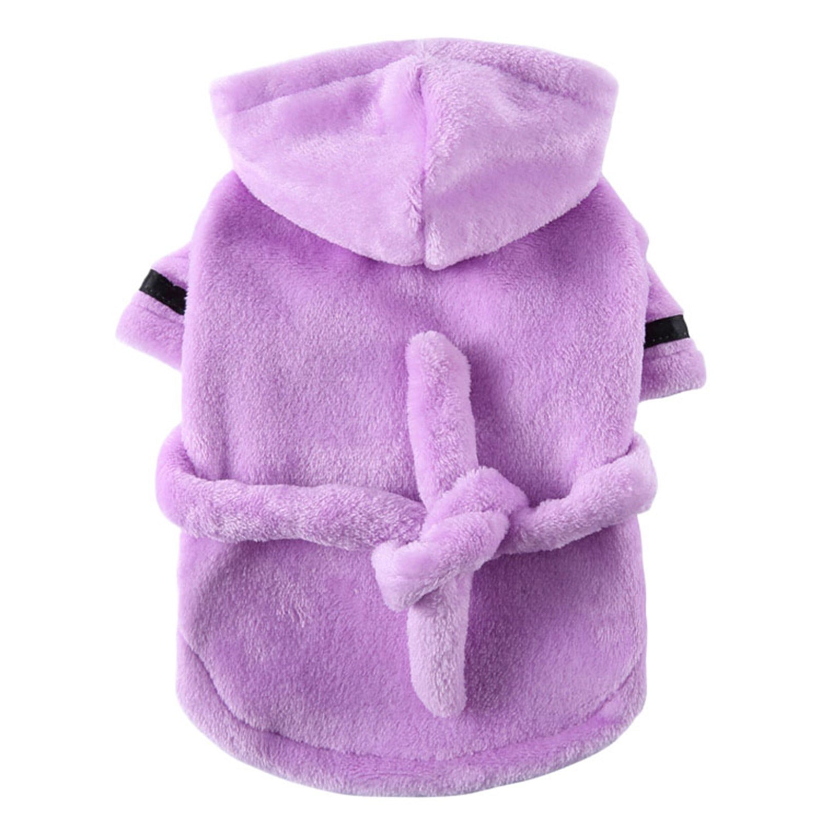 Pet Bathrobes, Pajamas ! Dog Cat Bathrobe Pet Clothes Hotel Bath Towel Pet Bathrobe Nightgown Pajamas (Army Green, L) M Purple